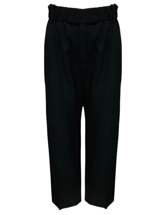 Bottega Veneta Pants - BOTTEGA VENETA BLACK WOOL RELAXED FIT PANTS